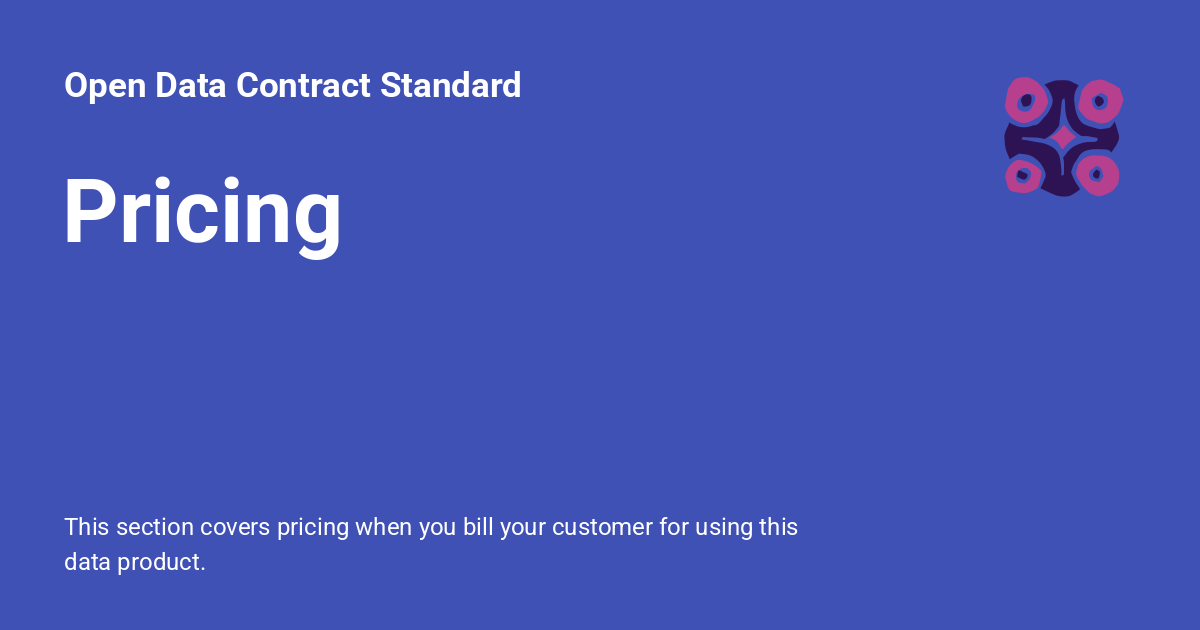 Pricing - Open Data Contract Standard